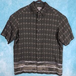 Crazy Horse Men's Shirt, Short Sleeve, Black, Size Large